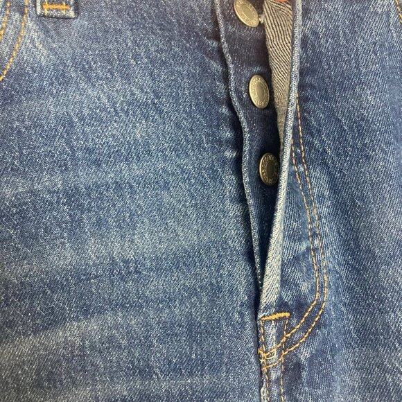 Levis 501 Jeans 27x27 Labeled 30 Classic Fit Button Fly Dark Wash Denim - Picture 3 of 10